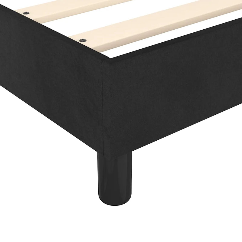 Box Spring Bed with Mattress Black 152x203 cm Queen Velvet