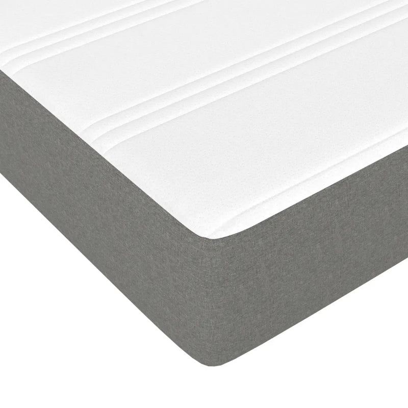 Box Spring Bed with Mattress Dark Grey 152x203 cm Fabric