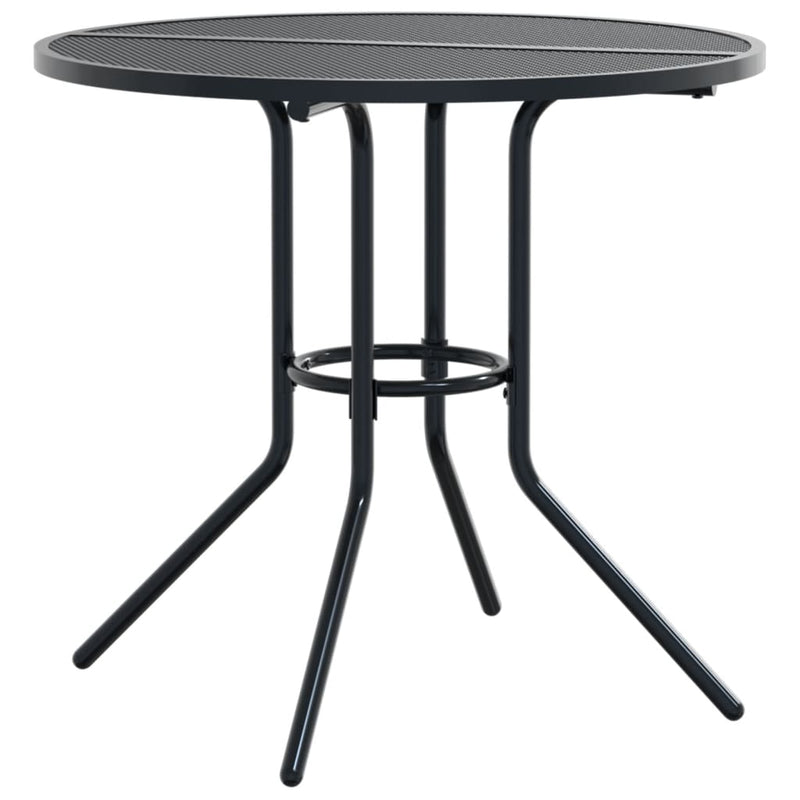 vidaXL Stackable Garden Chair Set 3 Piece Anthracite Powder-coated Steel