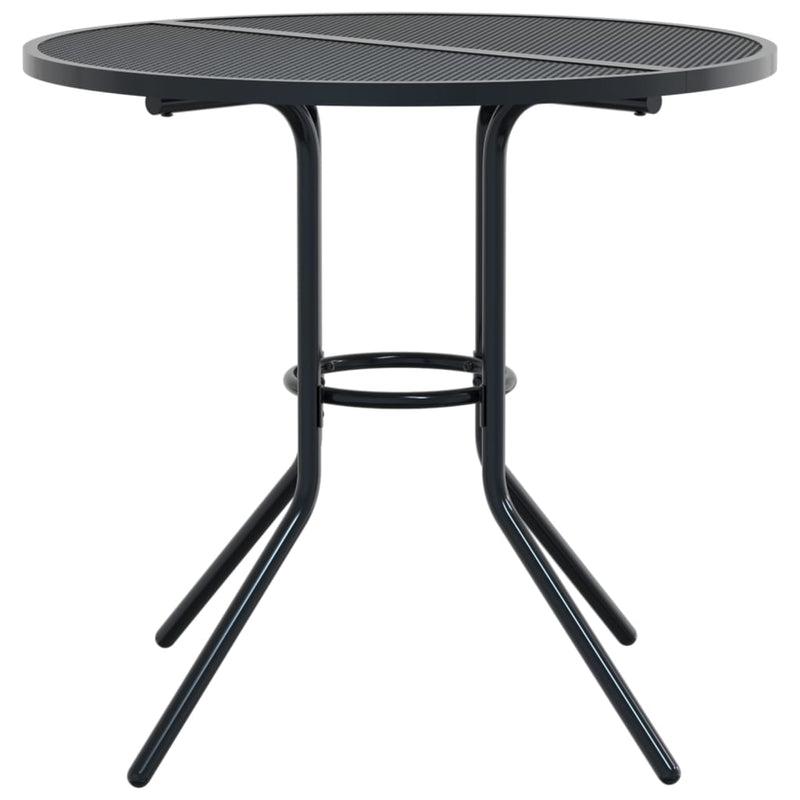 vidaXL Stackable Garden Chair Set 3 Piece Anthracite Powder-coated Steel