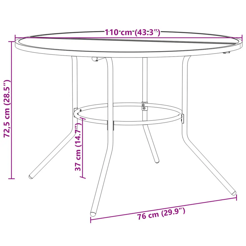 Stackable Garden Chair Set 5 Piece Anthracite Powder-coated Steel