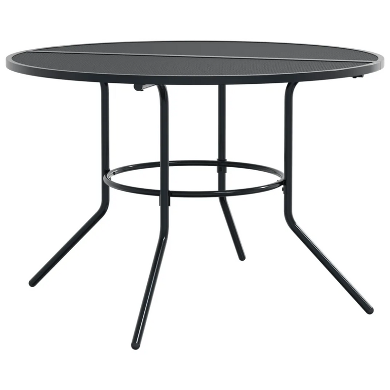 Stackable Garden Chair Set 7 Piece Anthracite Powder-coated Steel