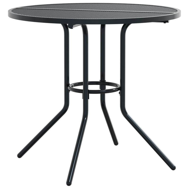 vidaXL Stackable Garden Chair Set 3 Piece Anthracite Powder-coated Steel