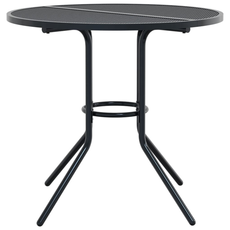 vidaXL Stackable Garden Chair Set 3 Piece Anthracite Powder-coated Steel