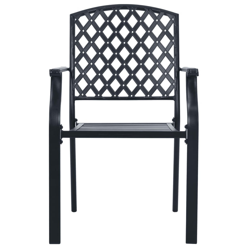 vidaXL Stackable Garden Chair Set 5 Piece Anthracite Powder-coated Steel