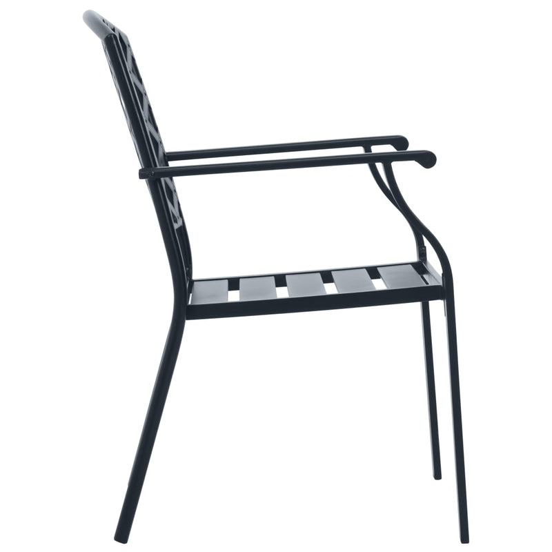 vidaXL Stackable Garden Chair Set 5 Piece Anthracite Powder-coated Steel