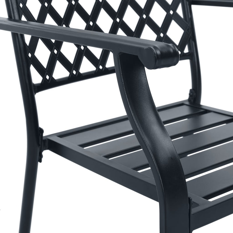 vidaXL Stackable Garden Chair Set 5 Piece Anthracite Powder-coated Steel