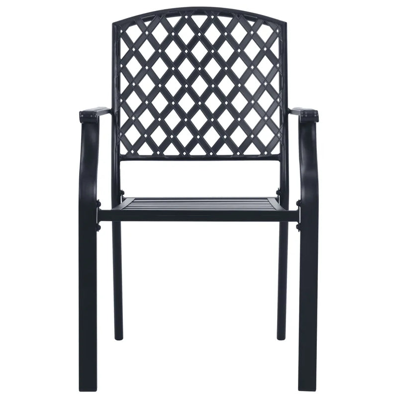 Stackable Garden Chair Set 5 Piece Anthracite Powder-coated Steel