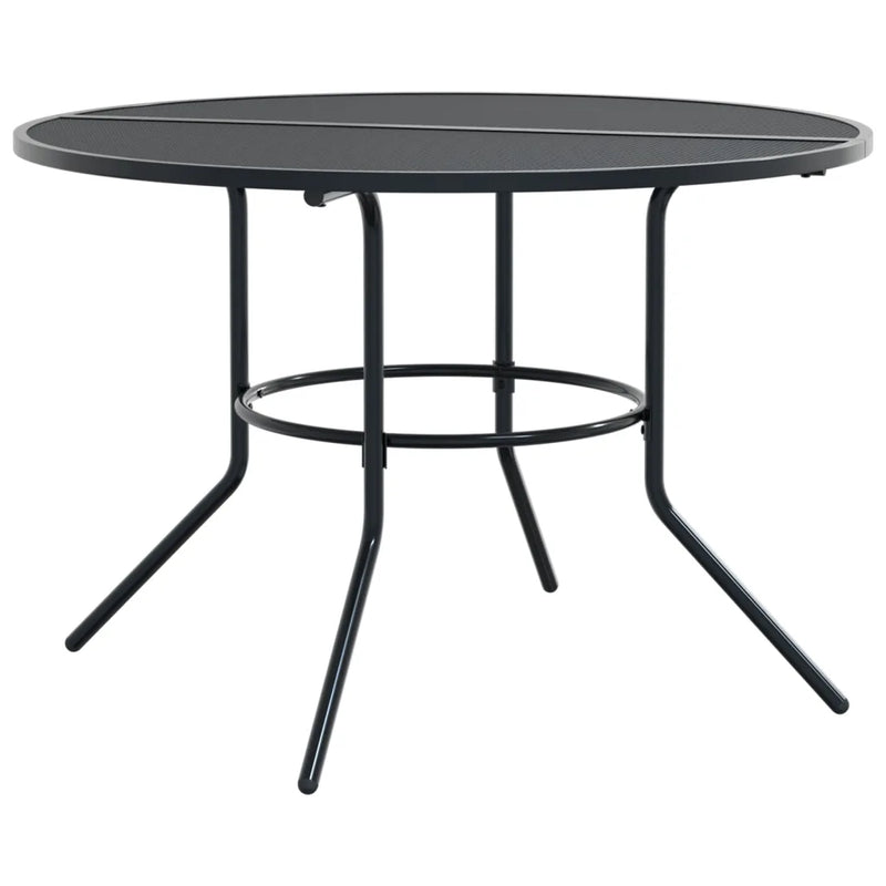 Stackable Garden Chair Set 7 Piece Anthracite Powder-coated Steel