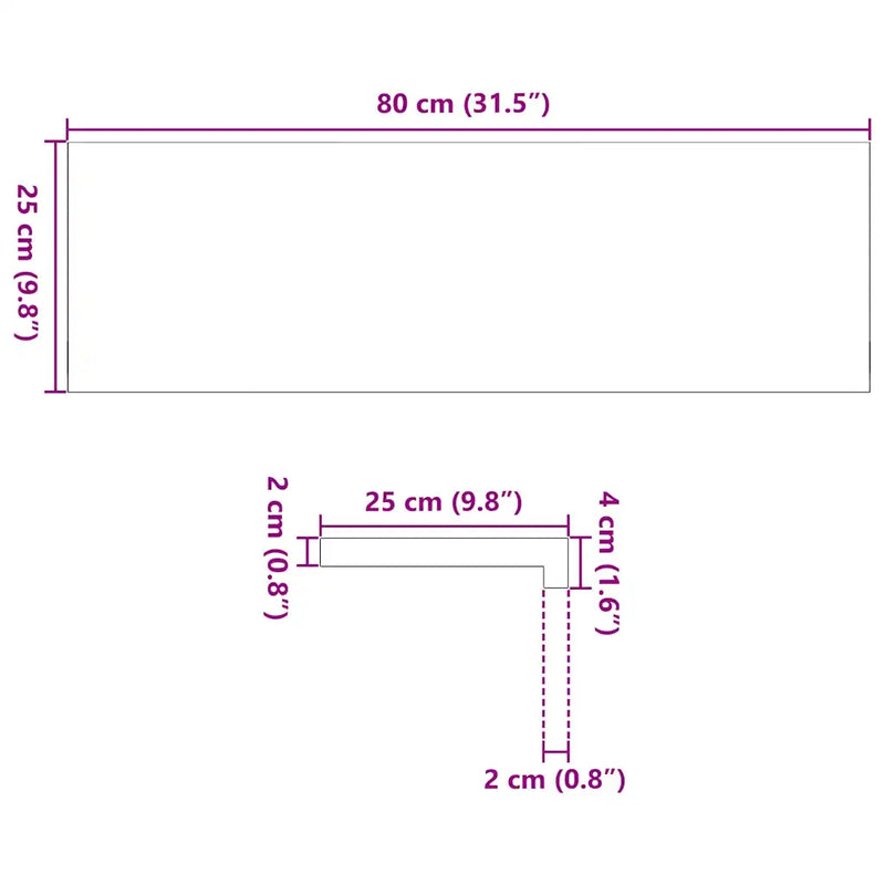 Stair Treads 2 pcs Untreated 80x25x2 cm Solid Wood Oak