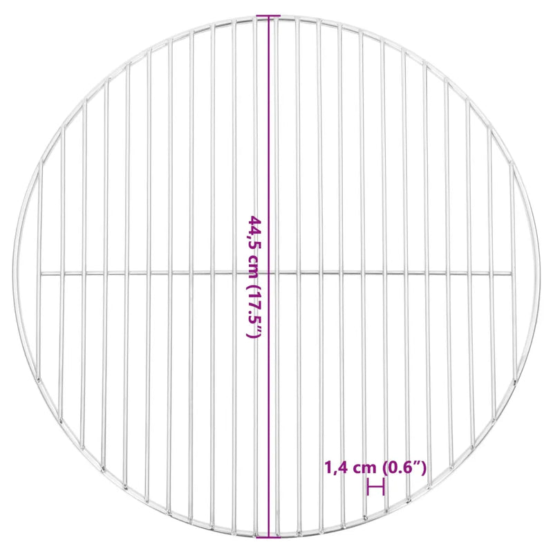 BBQ Grill Grate Round ��44.5 cm 304 Stainless Steel