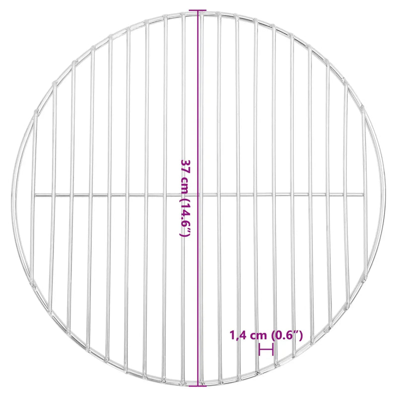 BBQ Grill Grate Round ��37 cm 304 Stainless Steel