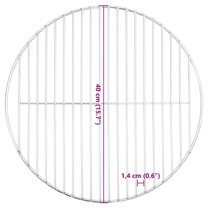 BBQ Grill Grate Round ��40 cm 304 Stainless Steel