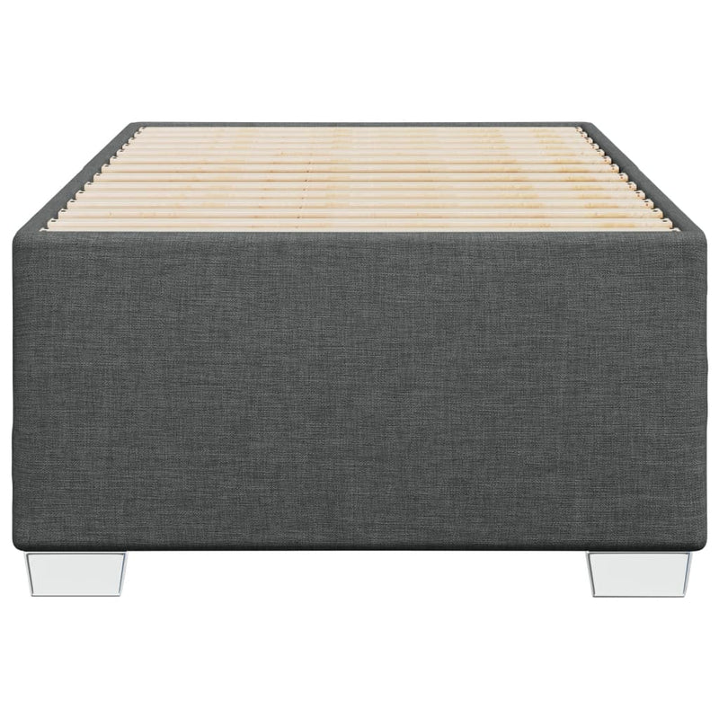 vidaXL Bed Frame without Mattress Dark Grey 90x190 cm Fabric