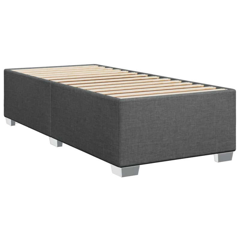vidaXL Bed Frame without Mattress Dark Grey 90x190 cm Fabric