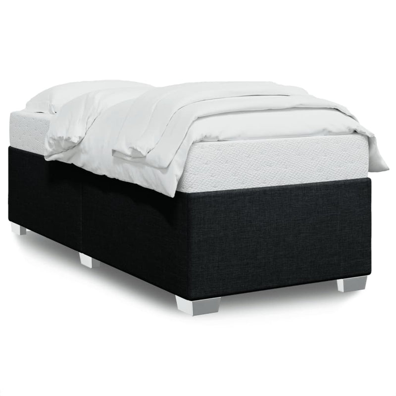 vidaXL Bed Frame without Mattress Black 90x190 cm Fabric