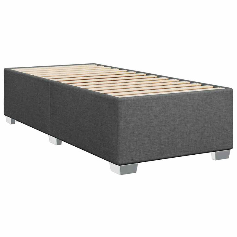 vidaXL Bed Frame without Mattress Dark Grey King Single Fabric
