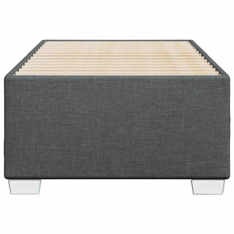 vidaXL Bed Frame without Mattress Dark Grey King Single Fabric