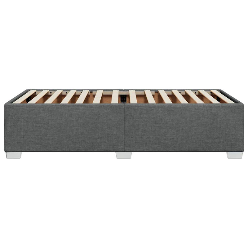 vidaXL Bed Frame without Mattress Dark Grey King Single Fabric