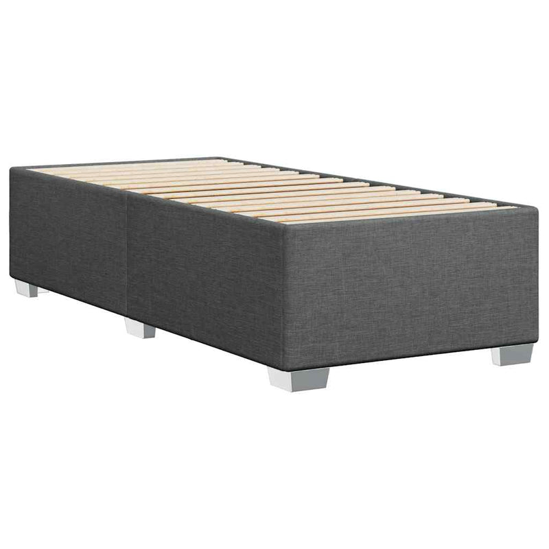vidaXL Bed Frame without Mattress Dark Grey King Single Fabric