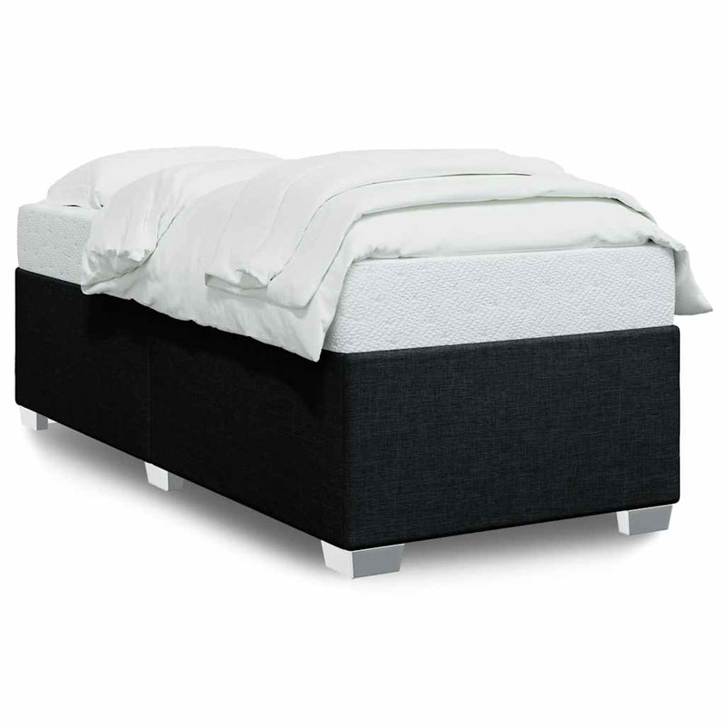 vidaXL Bed Frame without Mattress Black King Single Fabric
