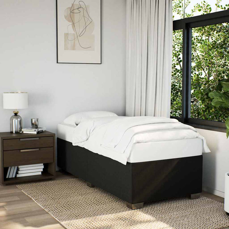 vidaXL Bed Frame without Mattress Black King Single Fabric