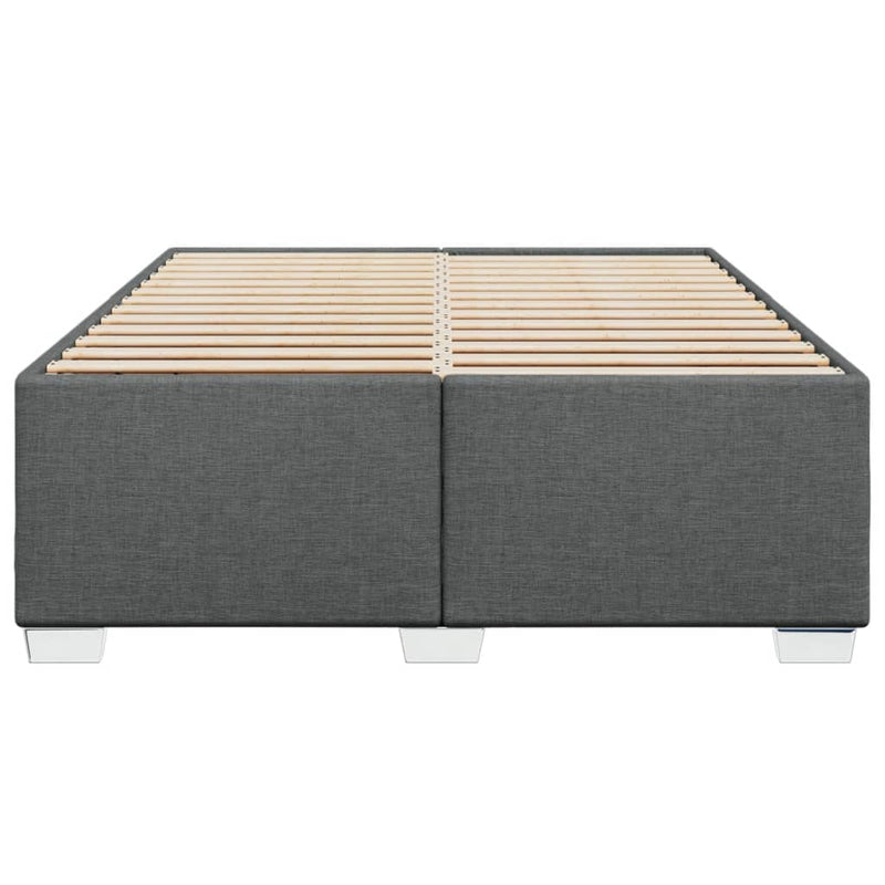 vidaXL Bed Frame without Mattress Dark Grey Double Fabric
