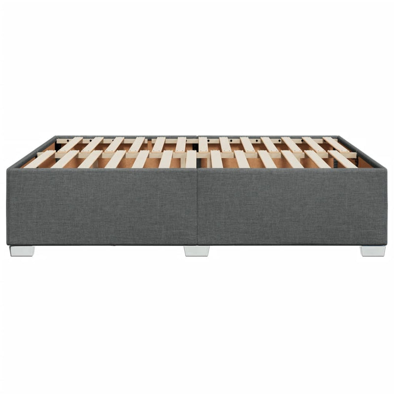 vidaXL Bed Frame without Mattress Dark Grey Double Fabric