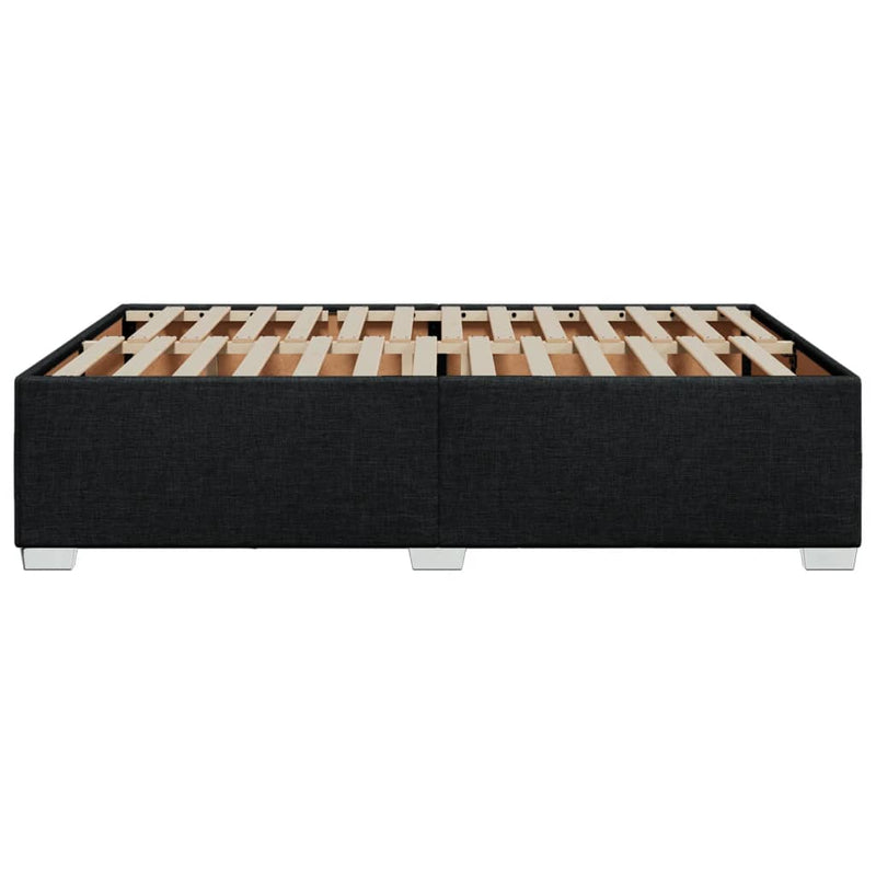 vidaXL Bed Frame without Mattress Black Double Fabric