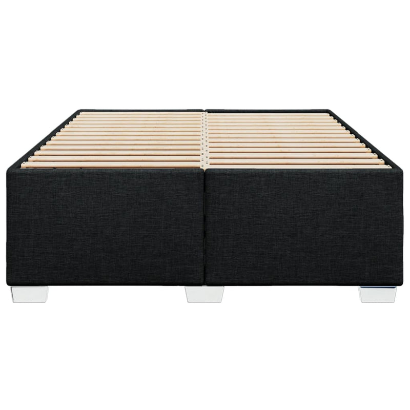 vidaXL Bed Frame without Mattress Black Queen Fabric