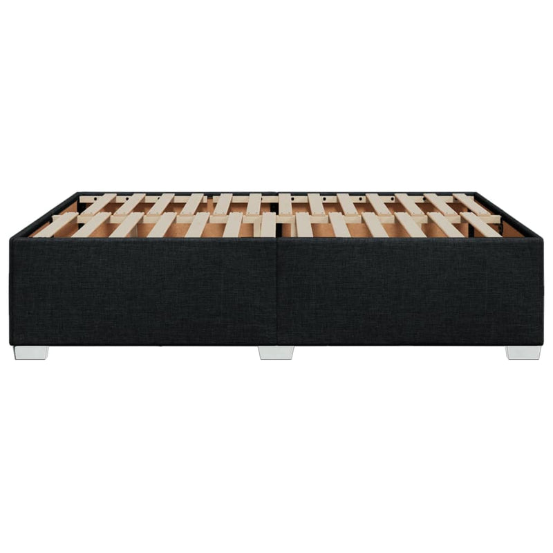 vidaXL Bed Frame without Mattress Black Queen Fabric