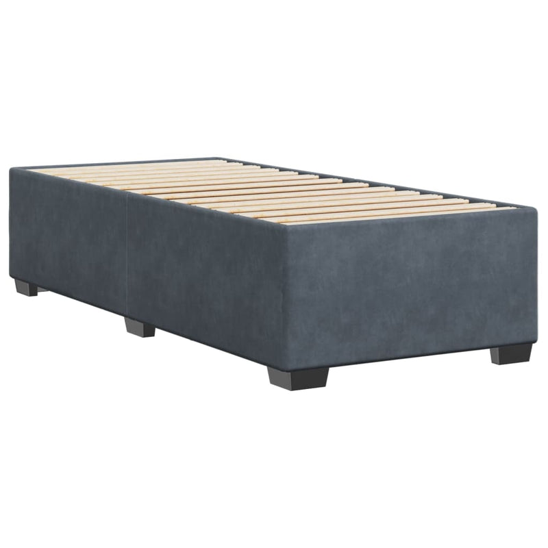 vidaXL Bed Frame without Mattress Dark Grey 90x190 cm Velvet