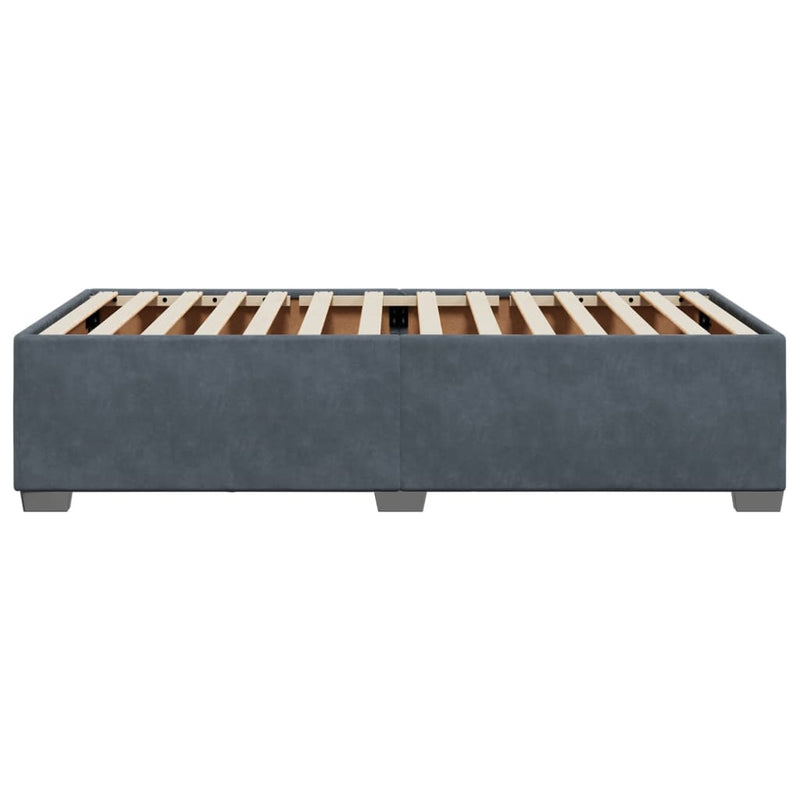 vidaXL Bed Frame without Mattress Dark Grey 90x190 cm Velvet