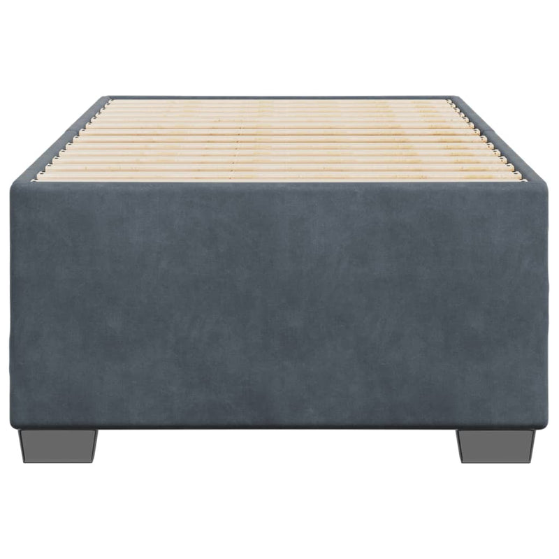 vidaXL Bed Frame without Mattress Dark Grey 90x190 cm Velvet