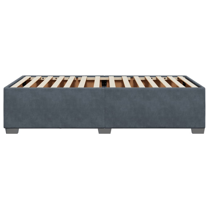 vidaXL Bed Frame without Mattress Dark Grey 90x190 cm Velvet