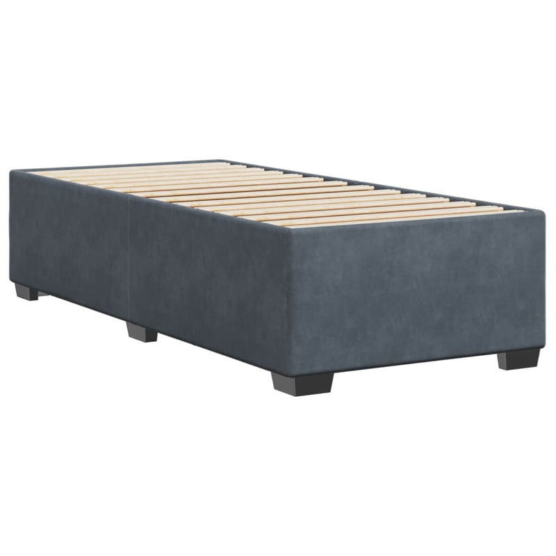 vidaXL Bed Frame without Mattress Dark Grey 90x190 cm Velvet
