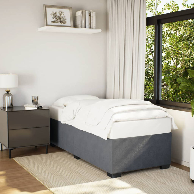vidaXL Bed Frame without Mattress Dark Grey 90x190 cm Velvet