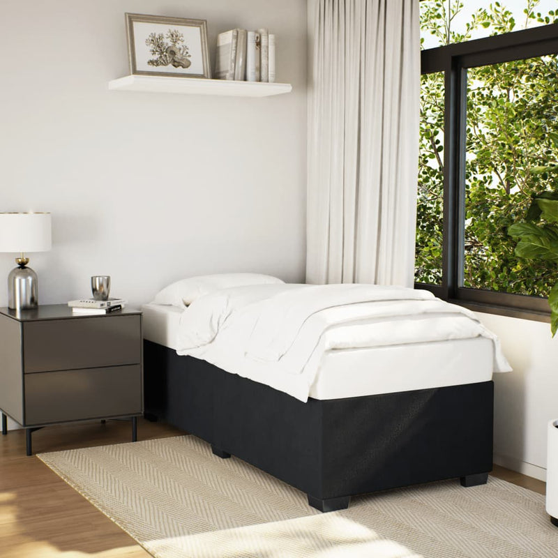 vidaXL Bed Frame without Mattress Black King Single Velvet