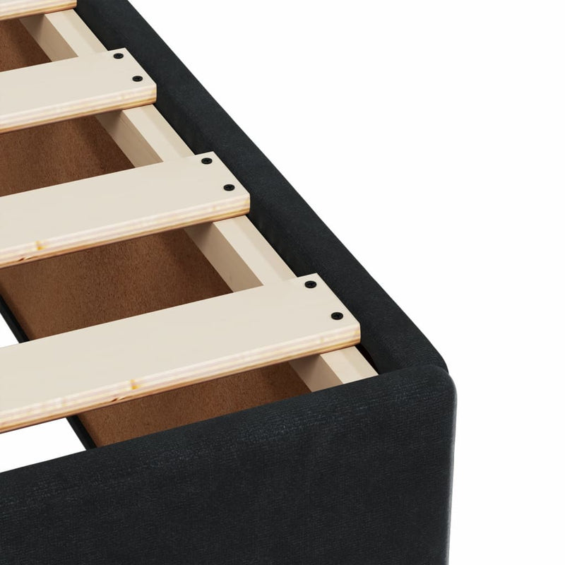 vidaXL Bed Frame without Mattress Black Double Velvet