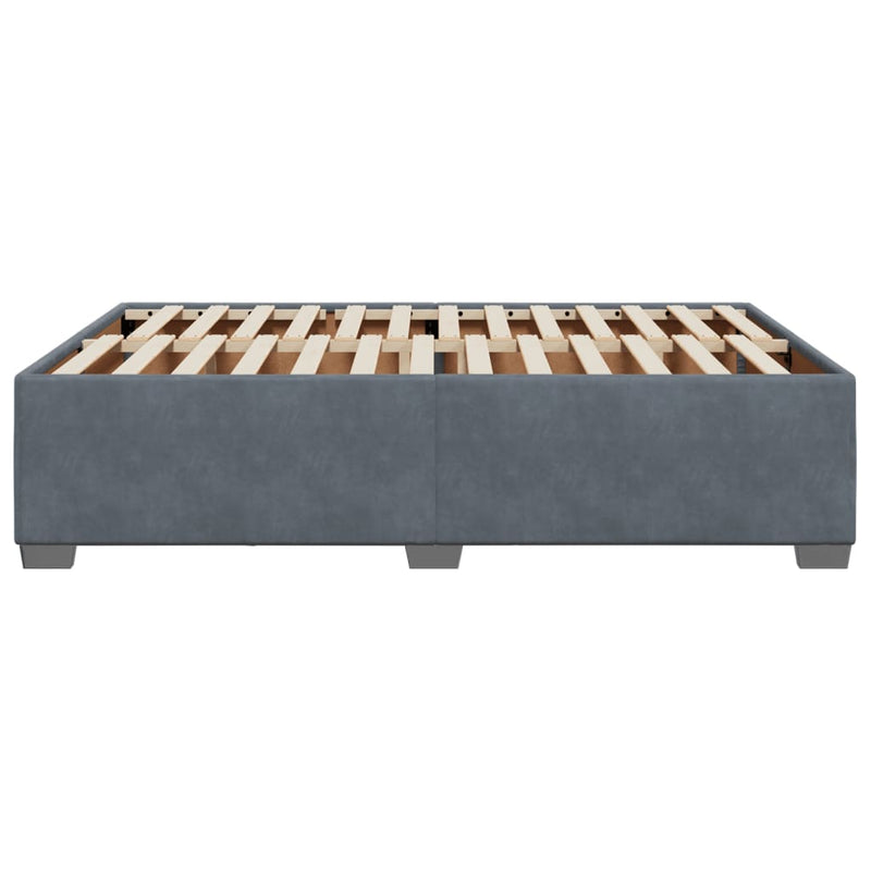vidaXL Bed Frame without Mattress Dark Grey Queen Velvet