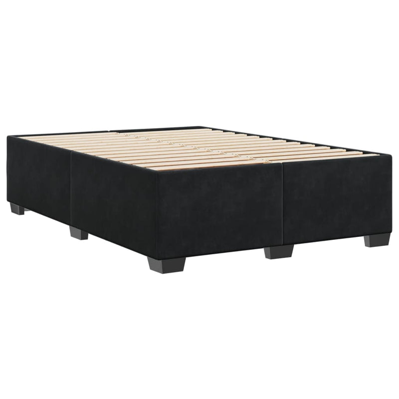 vidaXL Bed Frame without Mattress Black Queen Velvet