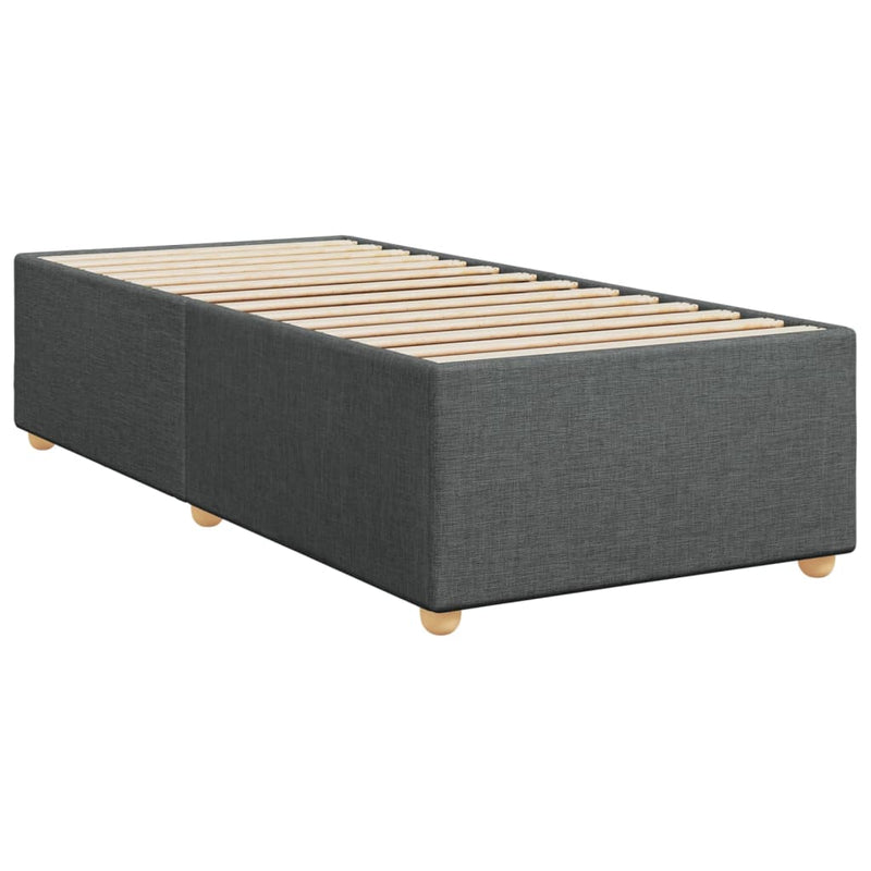 vidaXL Bed Frame without Mattress Dark Grey King Single Fabric