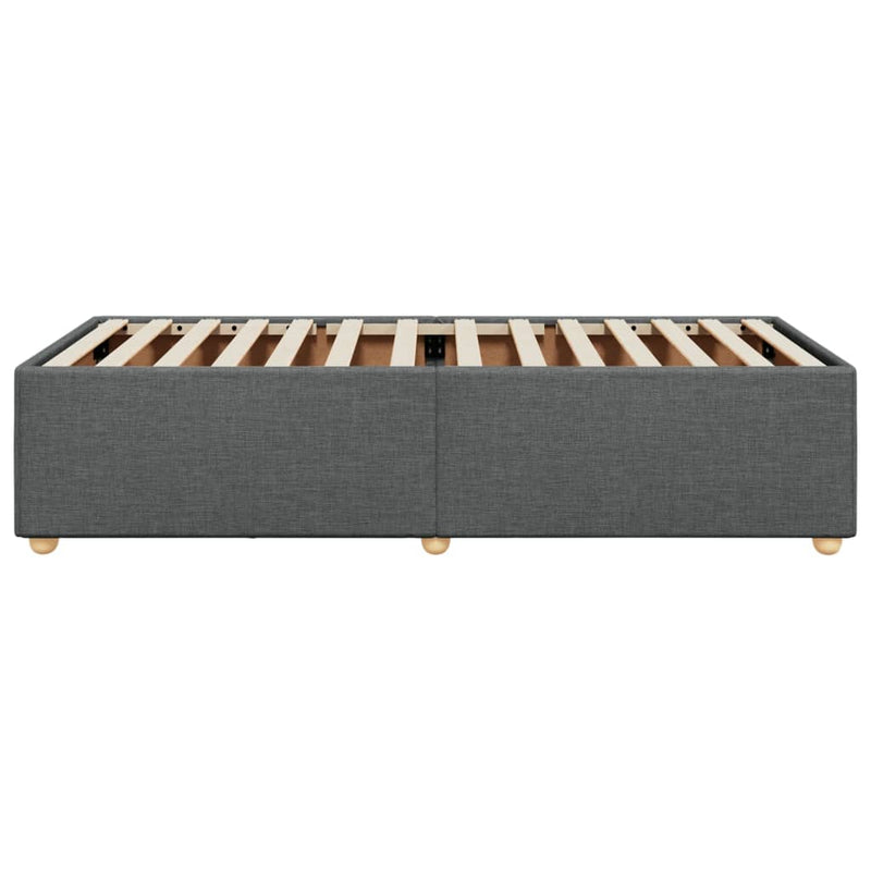 vidaXL Bed Frame without Mattress Dark Grey King Single Fabric