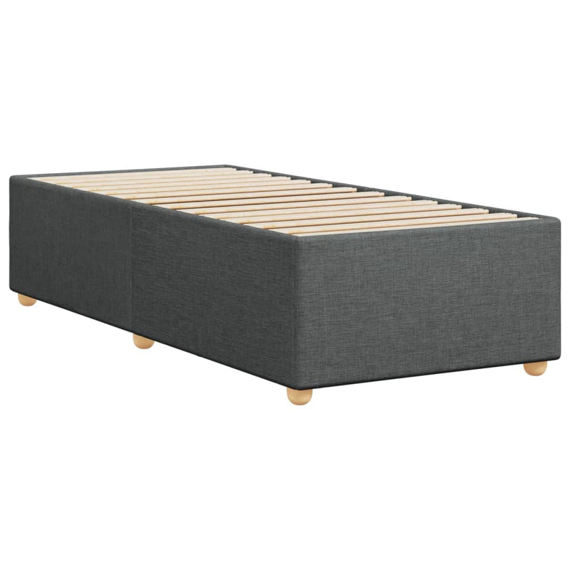 vidaXL Bed Frame without Mattress Dark Grey King Single Fabric