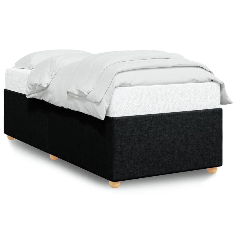 vidaXL Bed Frame without Mattress Black King Single Fabric