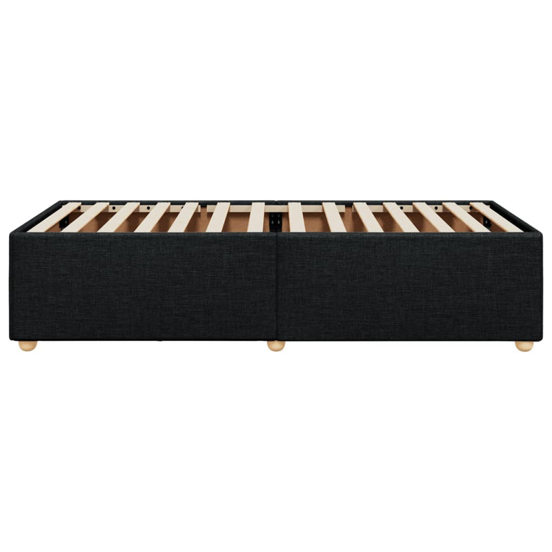vidaXL Bed Frame without Mattress Black King Single Fabric