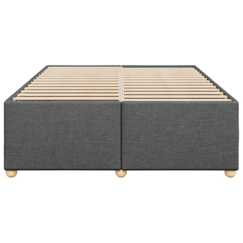 vidaXL Bed Frame without Mattress Dark Grey Queen Fabric