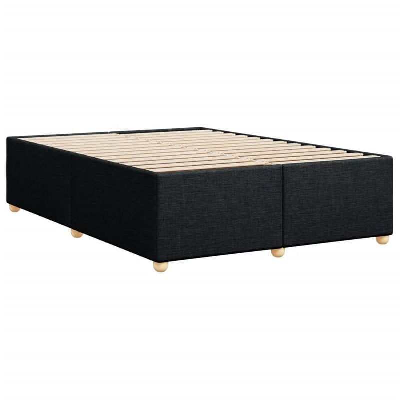 vidaXL Bed Frame without Mattress Black Queen Fabric