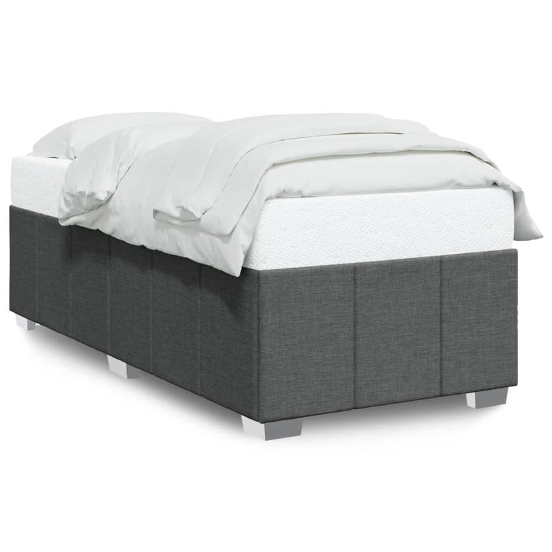 vidaXL Bed Frame without Mattress Dark Grey 90x190 cm Fabric