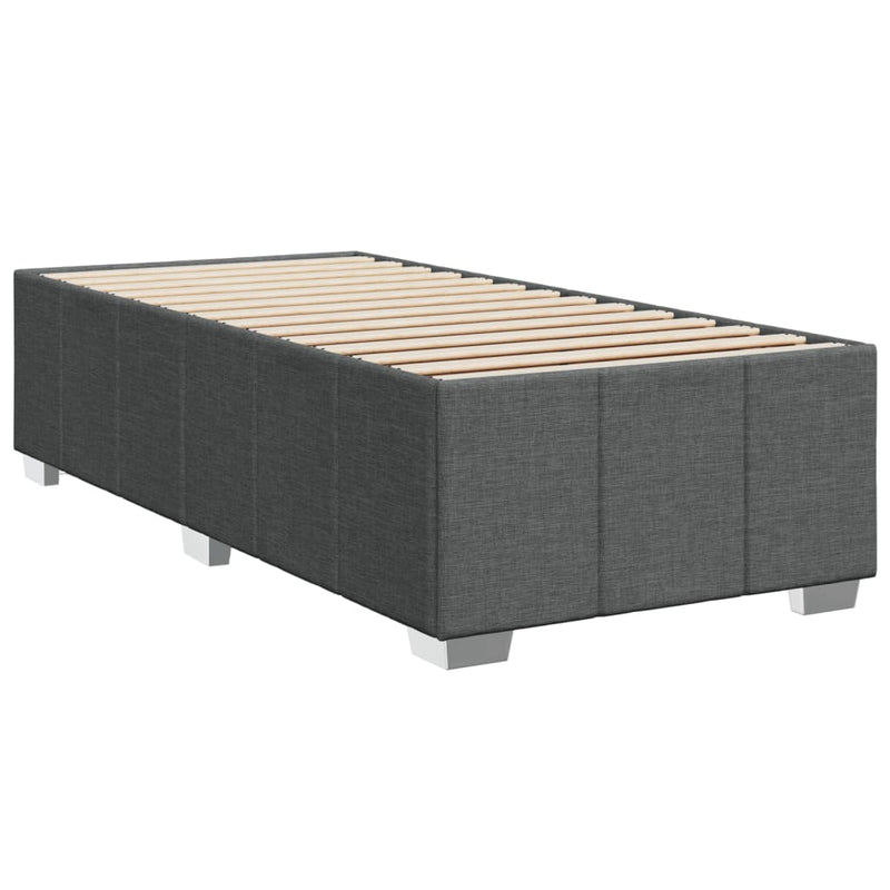 vidaXL Bed Frame without Mattress Dark Grey 90x190 cm Fabric